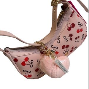 Betsey Johnson Pink and Cream Handbag